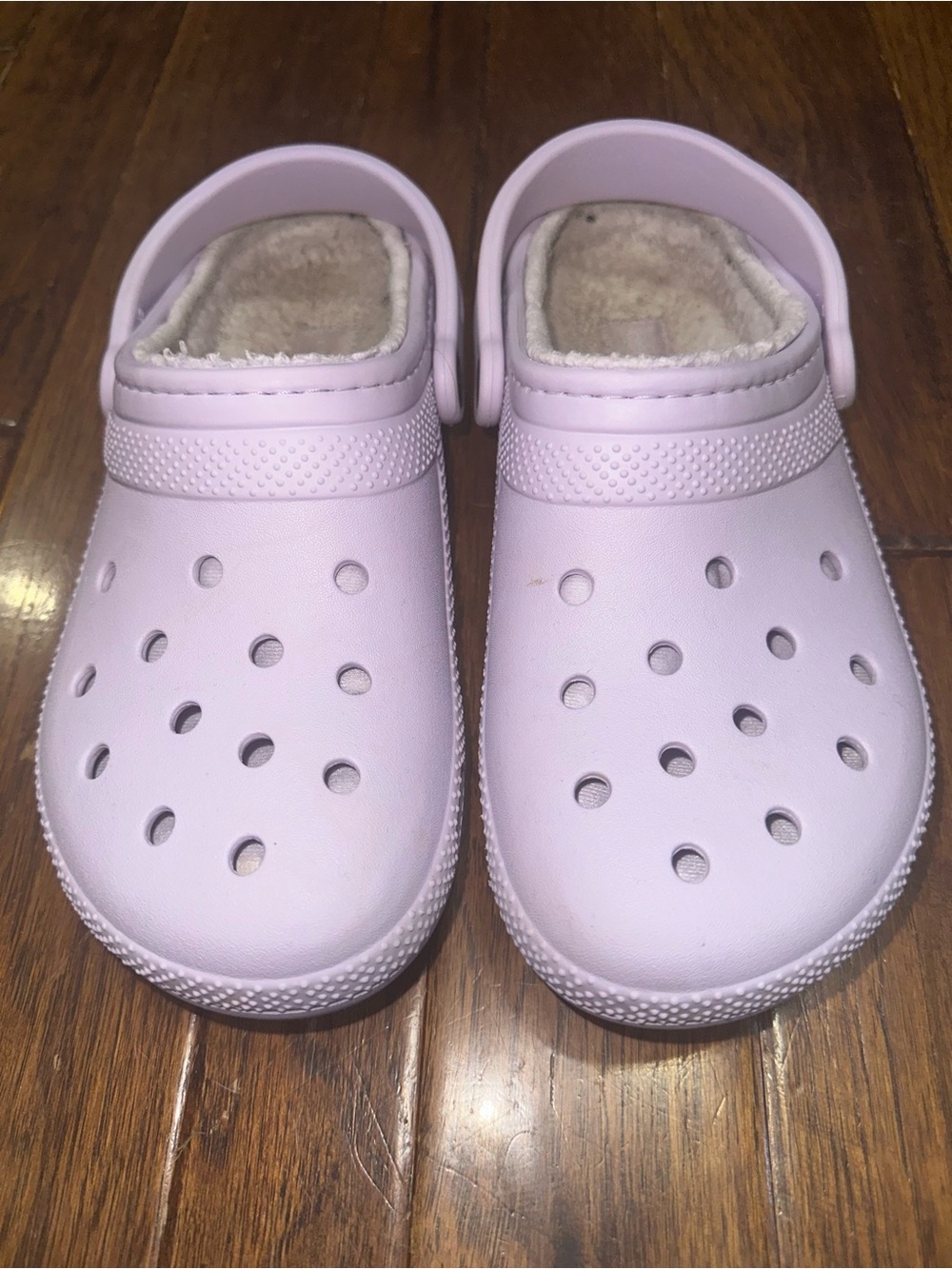 CROCS Lavender Faux-Fur Lined Clog Women’s Size 8